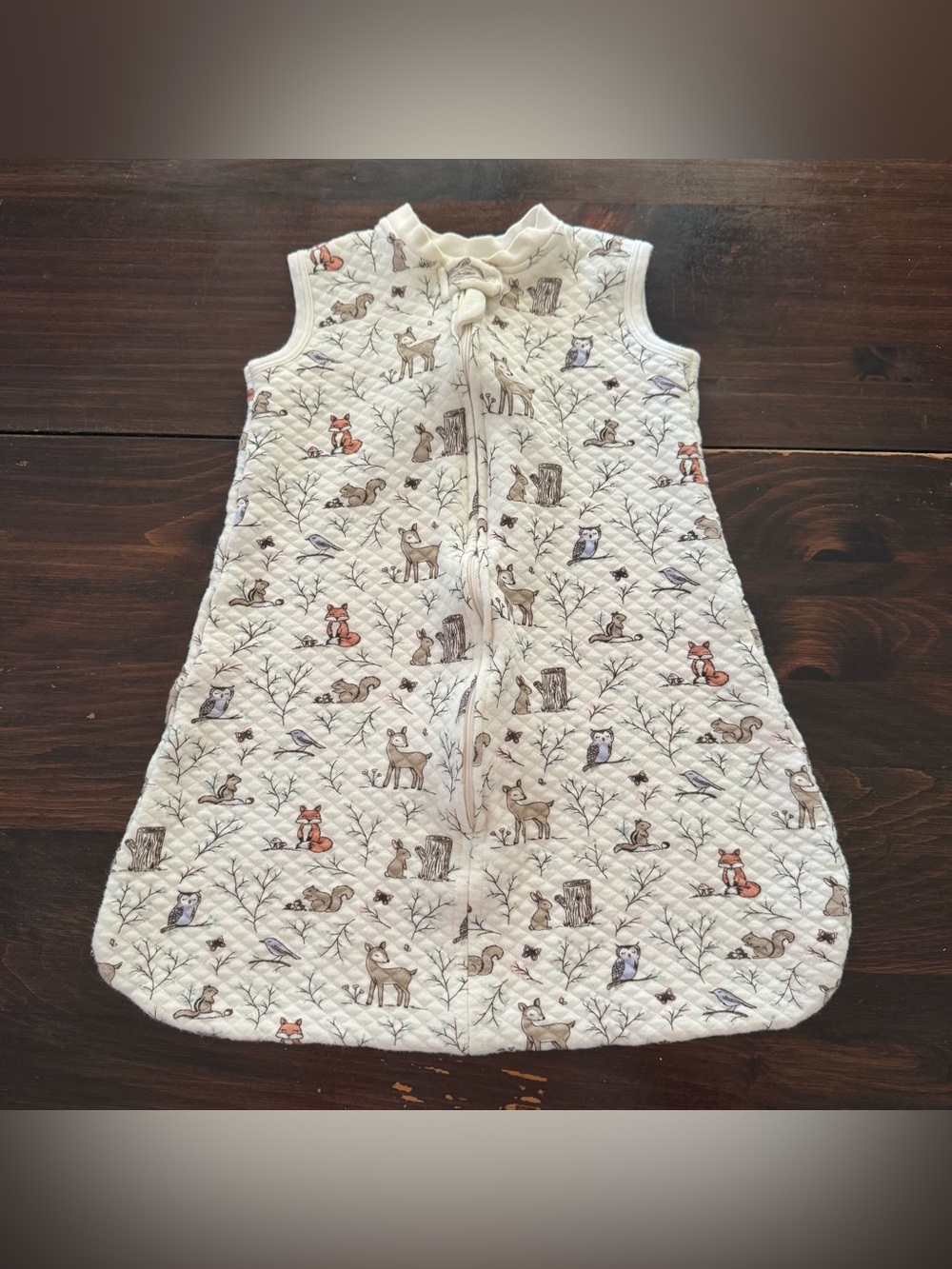 Hudson Baby Woodland Animal Sleep Sack Cream and Brown 0-6 Months